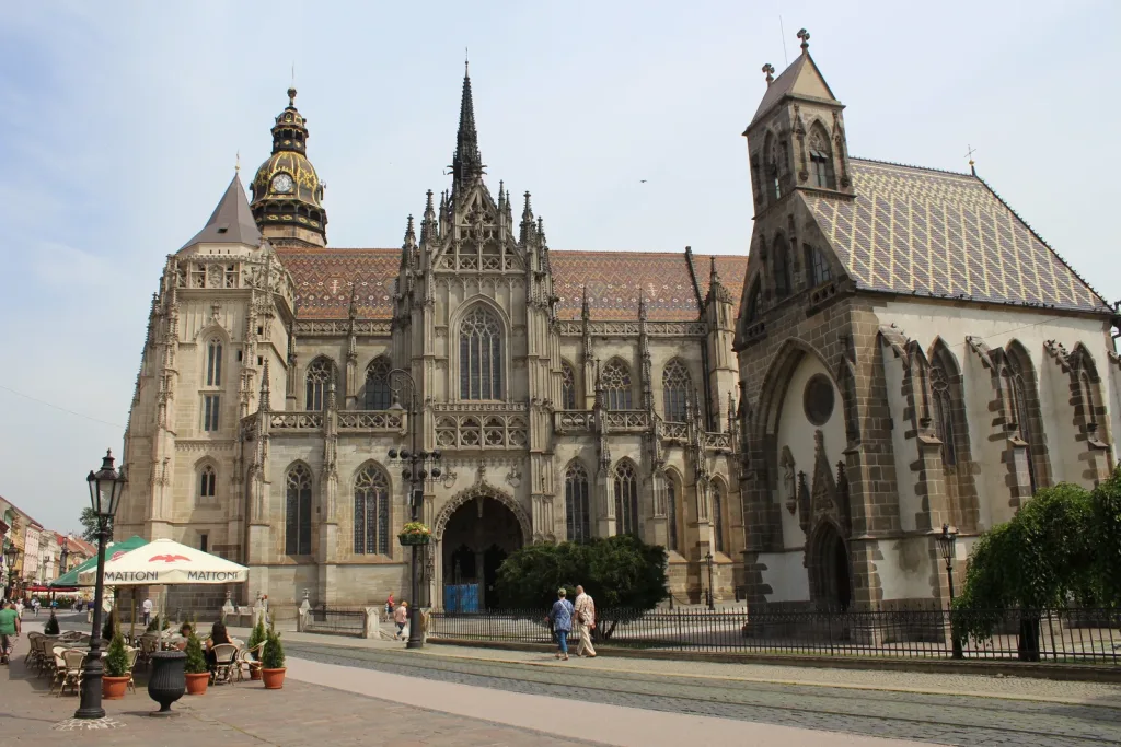 St Elizabeth Cathedral in Košice, the largest church in Slovakia, on the main square.